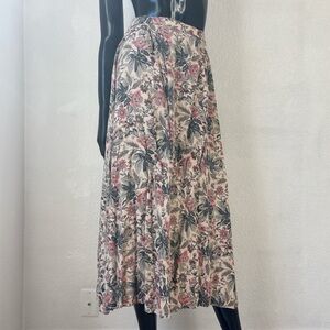 Pendleton A-Line Skirt in Pink and Cream Floral